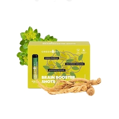 Снимка на GREENIFY BRAIN BOOSTER SHOTS/ГРИЙНИФАЙ ШОТОВЕ ЗА ТОНИЗИРАНЕ НА УМА 25 МЛ Х 14 БР.