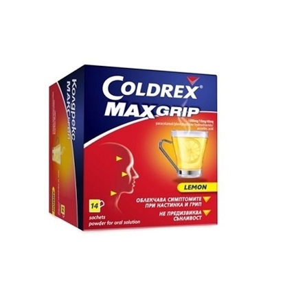Снимка на COLDREX MAXGRIP LEMON/ КОЛДРЕКС МАКСГРИП ЛИМОН САШЕ Х 14 БР.